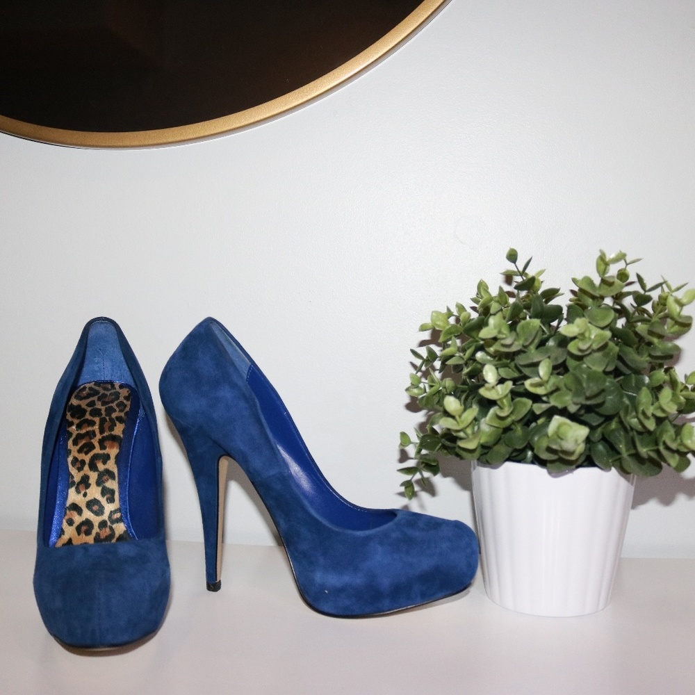 Aldo Epperley Blue Suede Pumps